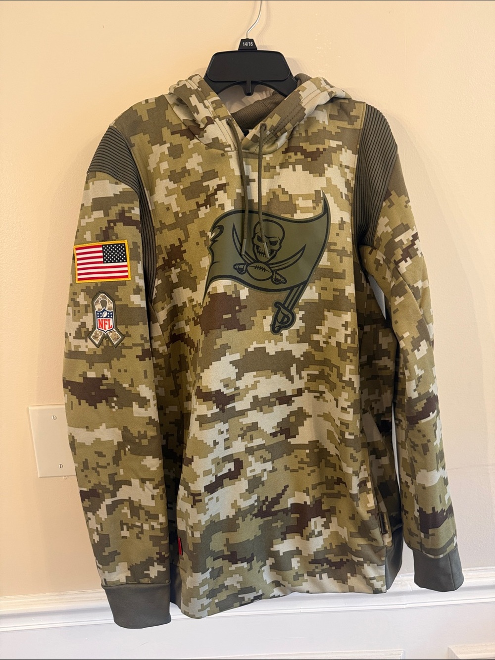 NFL Men's Camo Crewneck Hoodie - Olive Green